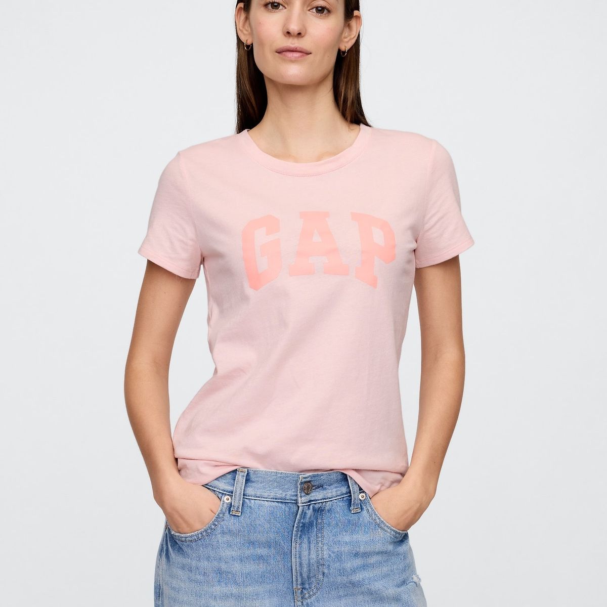 GAP - Polera Mujer Gap Classic Manga Corta Rosado