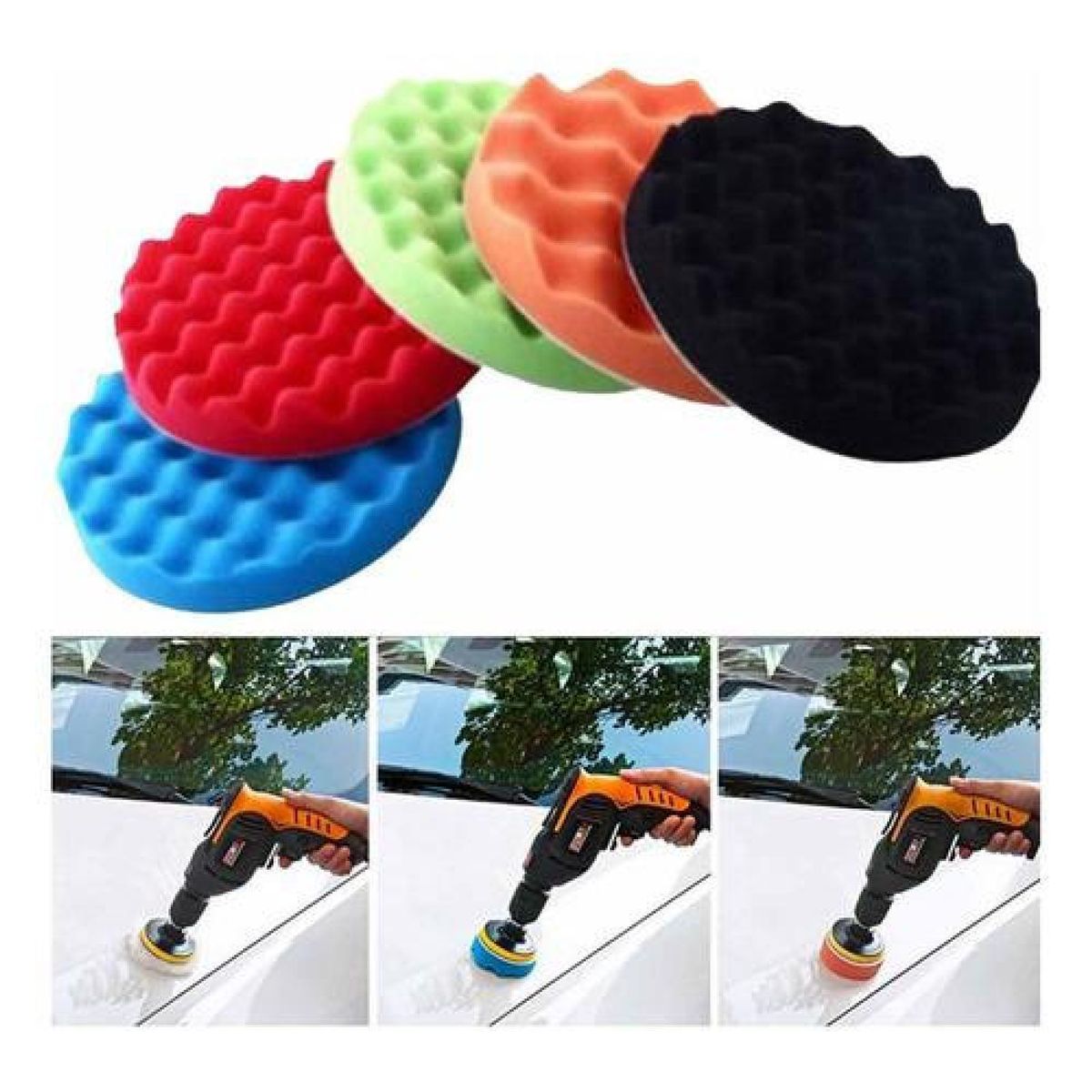 GENERICO - Kit Completo De Pulido De Automóvil Para Taladro Y Esmeril - Multicolor