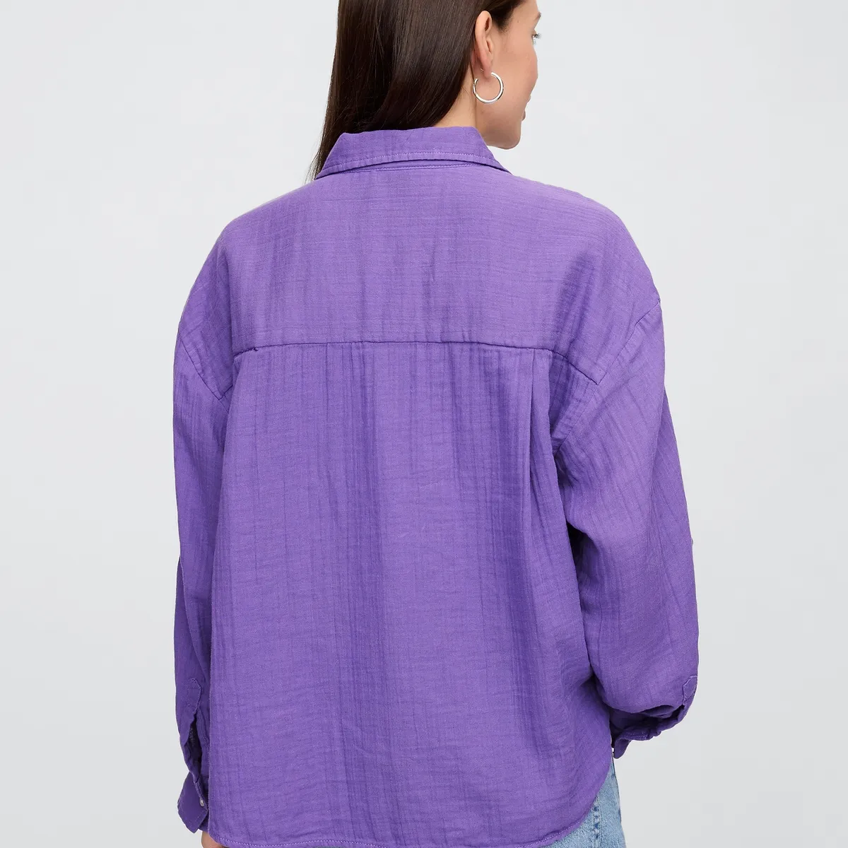 GAP - Blusa Mujer Gap Big Gauze Manga Larga Multicolor