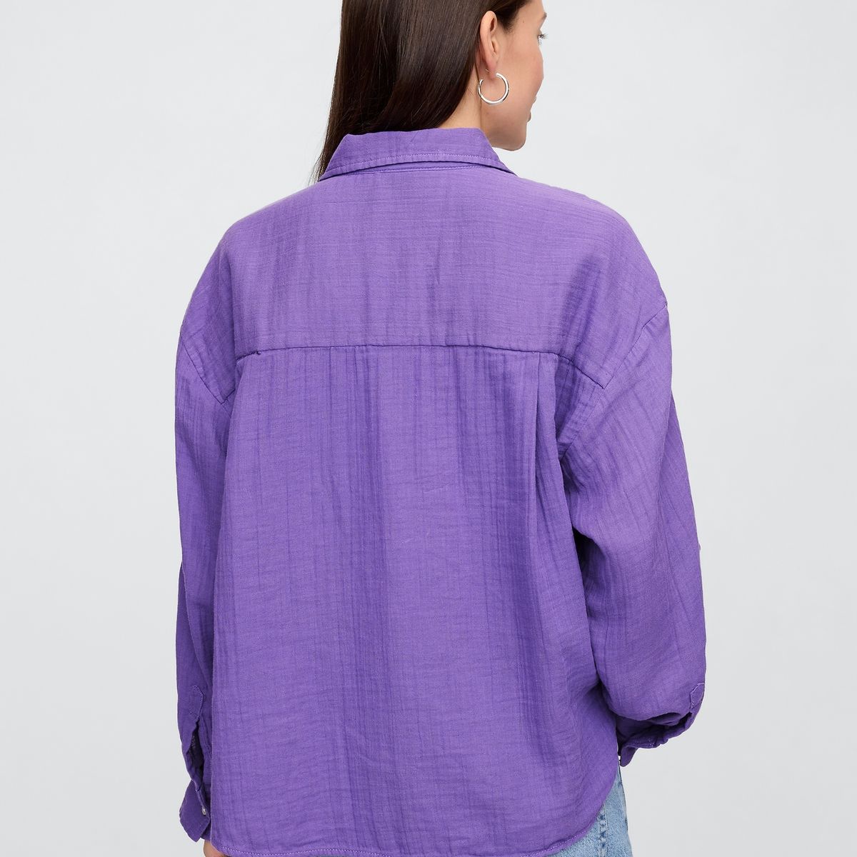 GAP - Blusa Mujer Big Gauze Manga Larga Multicolor Gap