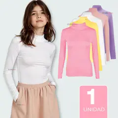 OMAS - Camiseta Niña Primera Capa Bambú Invierno Cuello Beatle Polera