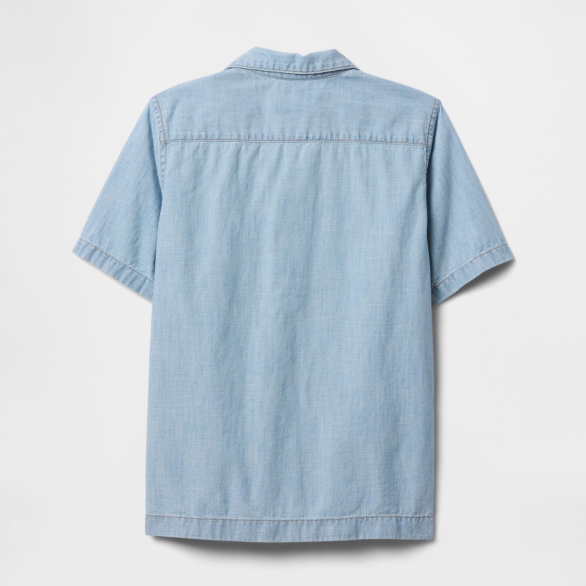 GAP - Camisa Niño Denim Boxy Manga Corta Azul Gap
