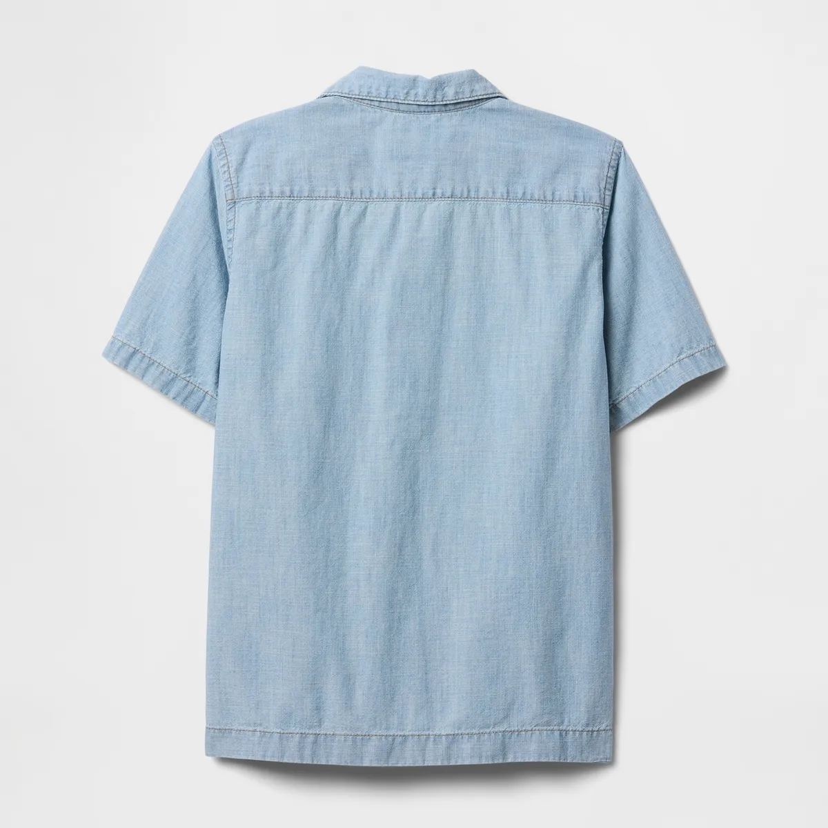 GAP - Camisa Niño Gap Denim Boxy Manga Corta Azul