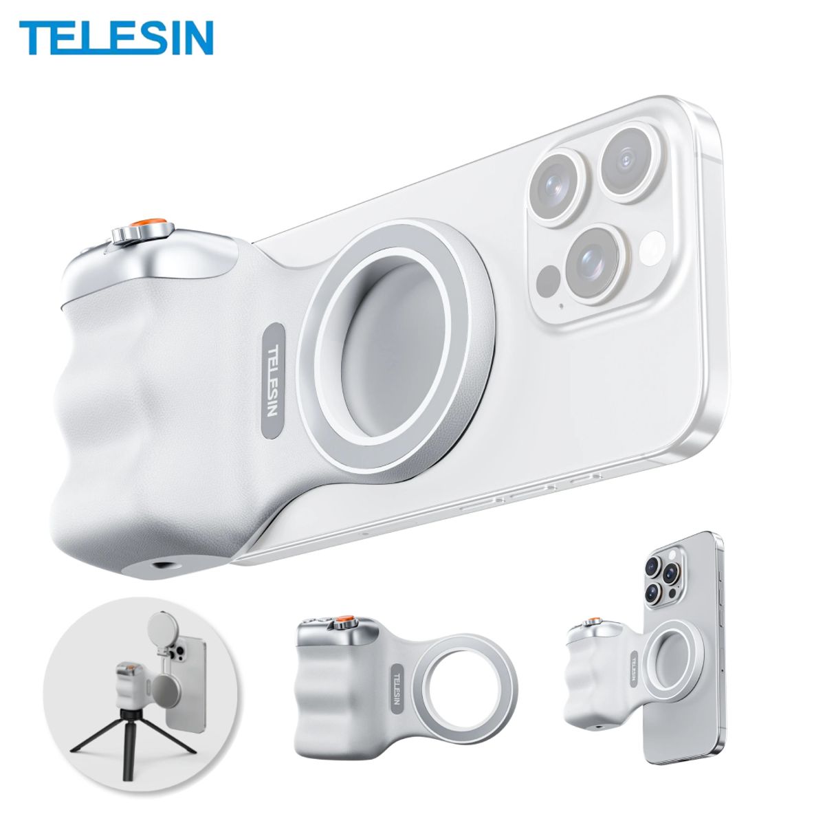 TELESIN - Grip Magnético MagSafe para Smartphone con Disparador Remoto