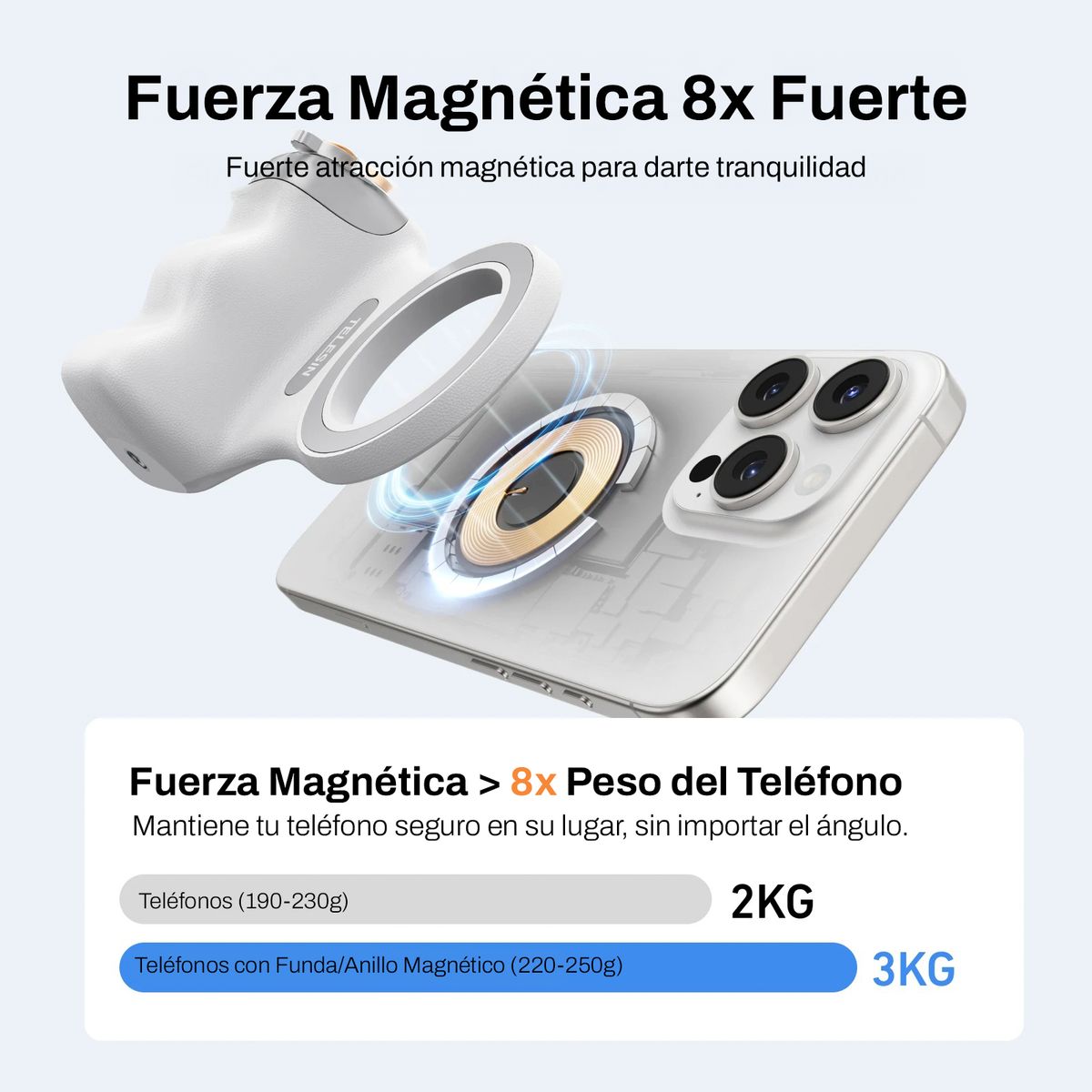 TELESIN - Grip Magnético MagSafe para Smartphone con Disparador Remoto