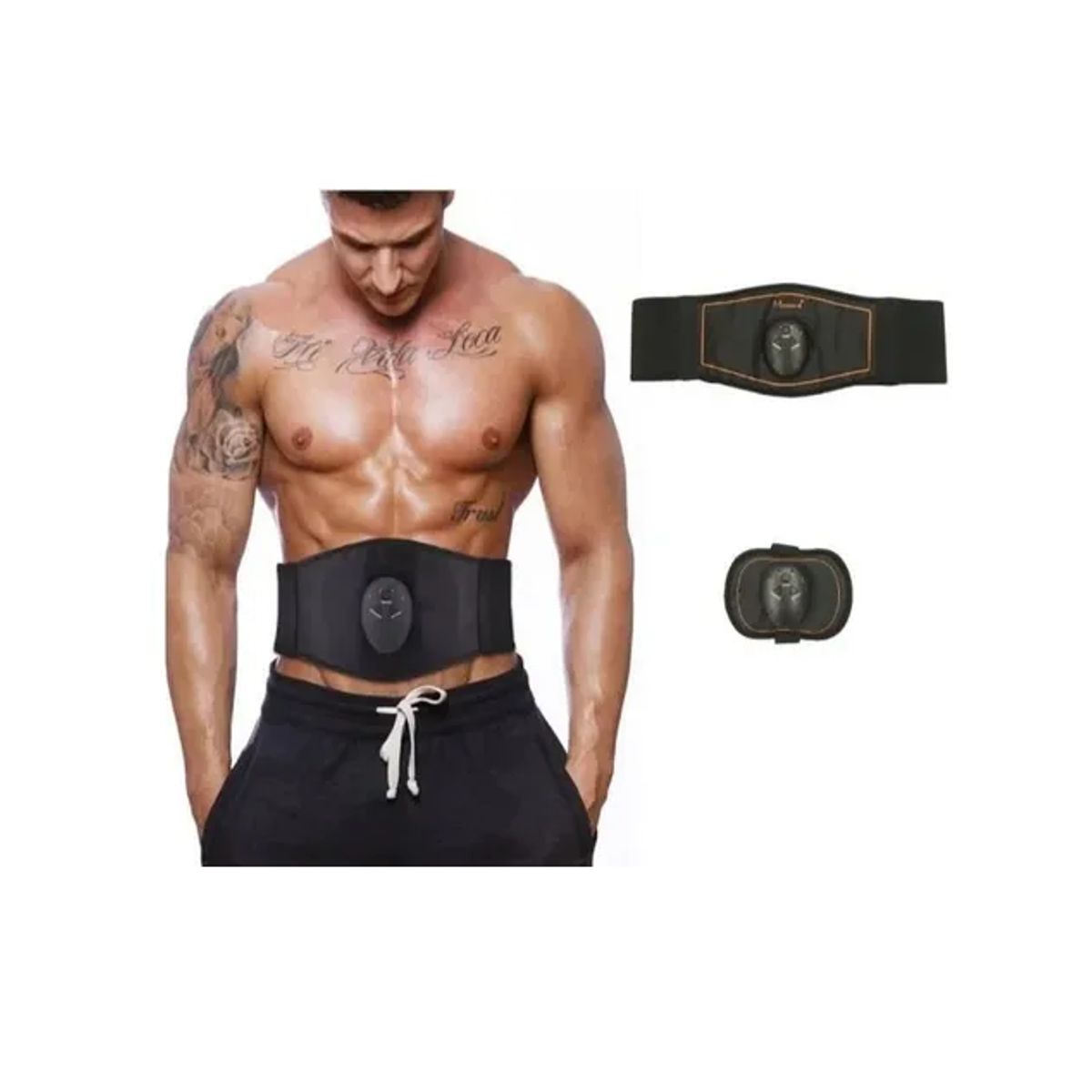 GENERICO - Cinturón Moldeador Inteligente Ems Fitness Monlové Ma-859 Color Negro