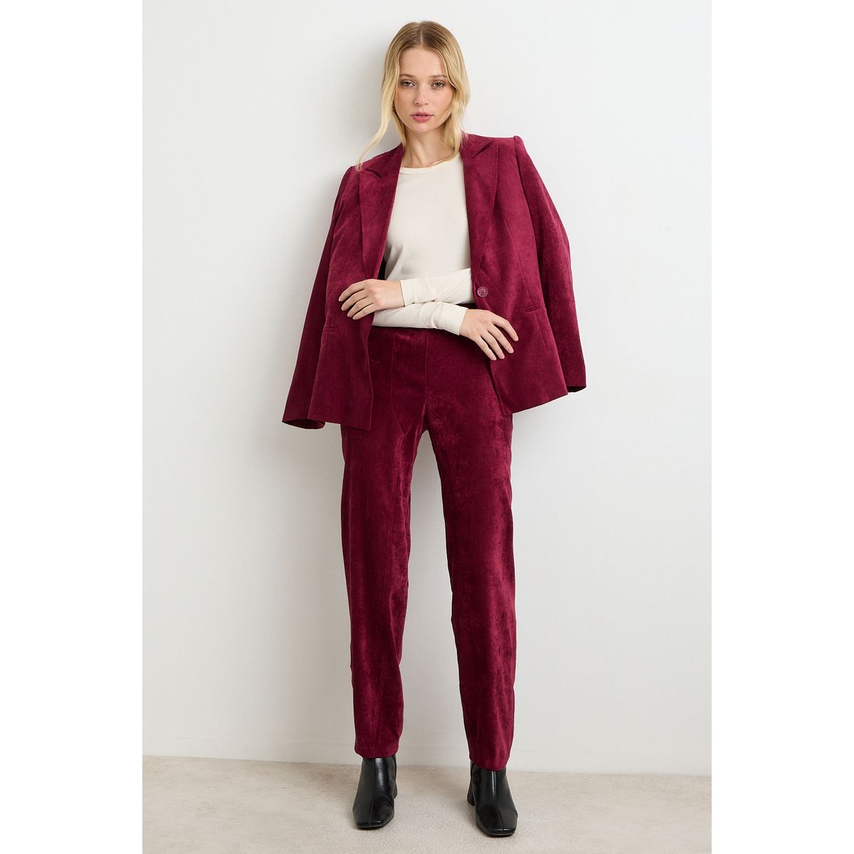 ASH - Pantalon Mujer Burdeos Ash