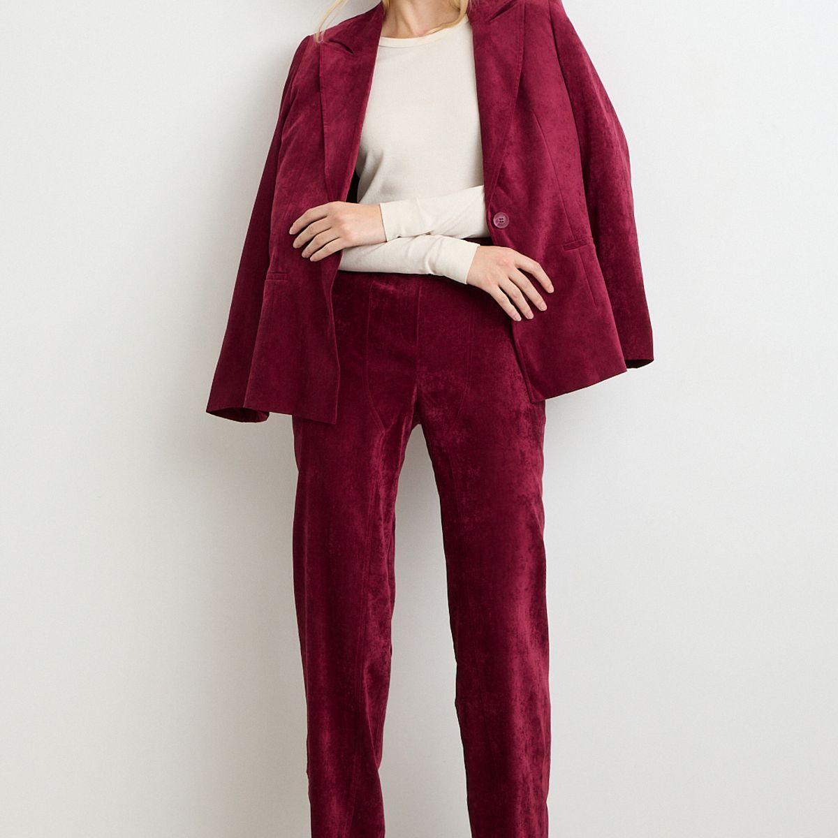 ASH - Pantalon Mujer Burdeos Ash