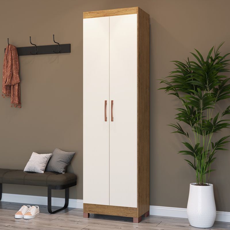 EXIT - Closet  Ibiza Multiuso 2 Puertas 4 Repisas 52x183x36 cm Nuez /Marfil