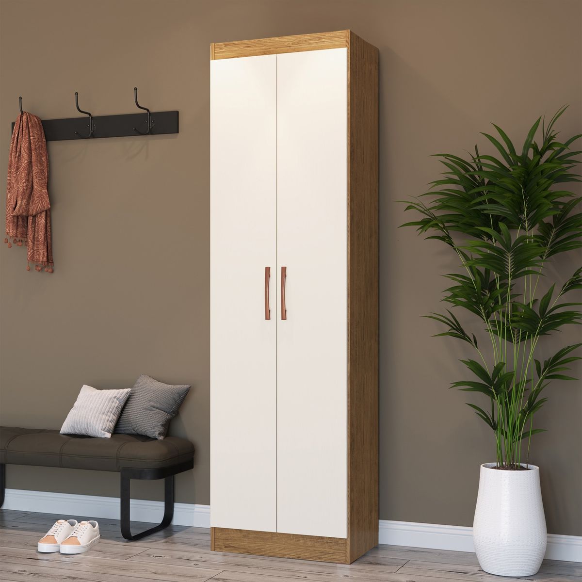 EXIT - Clóset de 2 Puertas 4 Repisas 50x183x36 cm - Ibiza