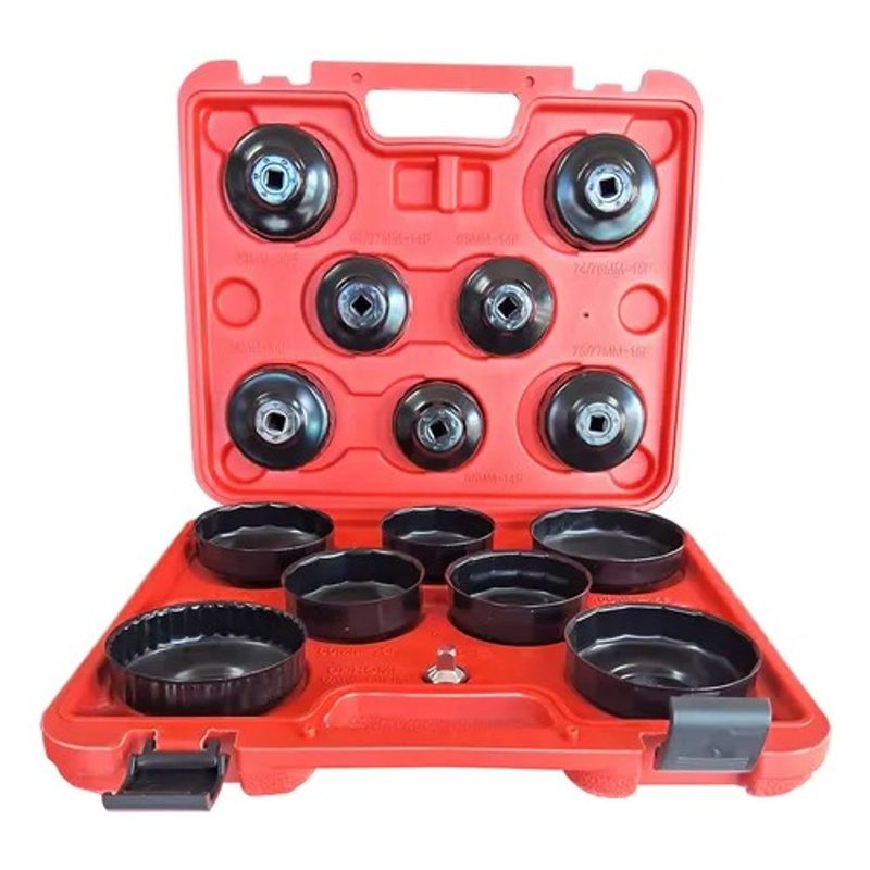 GENERICO - Juego Copas Llave Saca Filtro De Aceite Universal 15 Piezas