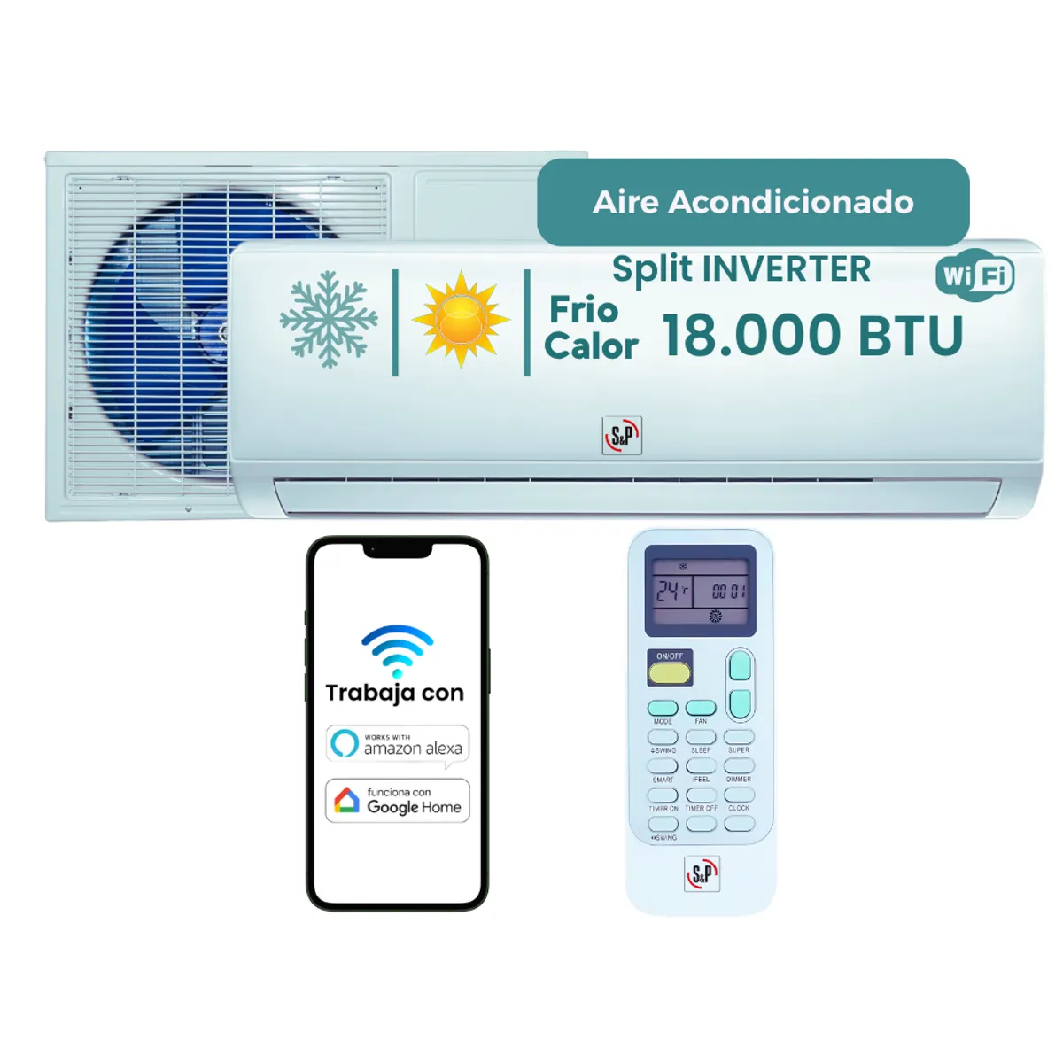 SP - Aire Acondicionado Soler & Palau 18000btu Inverter Wifi Eco