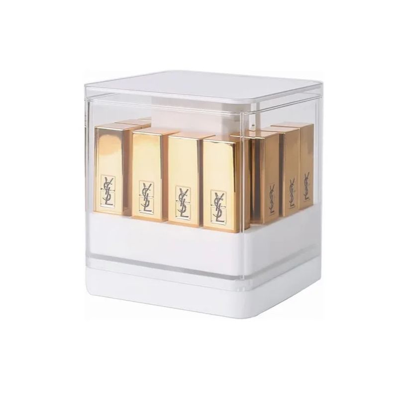 GENERICO - Caja De Almacenamiento Para Lápiz Labial Con Tapa Levantable Color Blanco