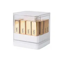 GENERICO - Caja De Almacenamiento Para Lápiz Labial Con Tapa Levantable Color Blanco