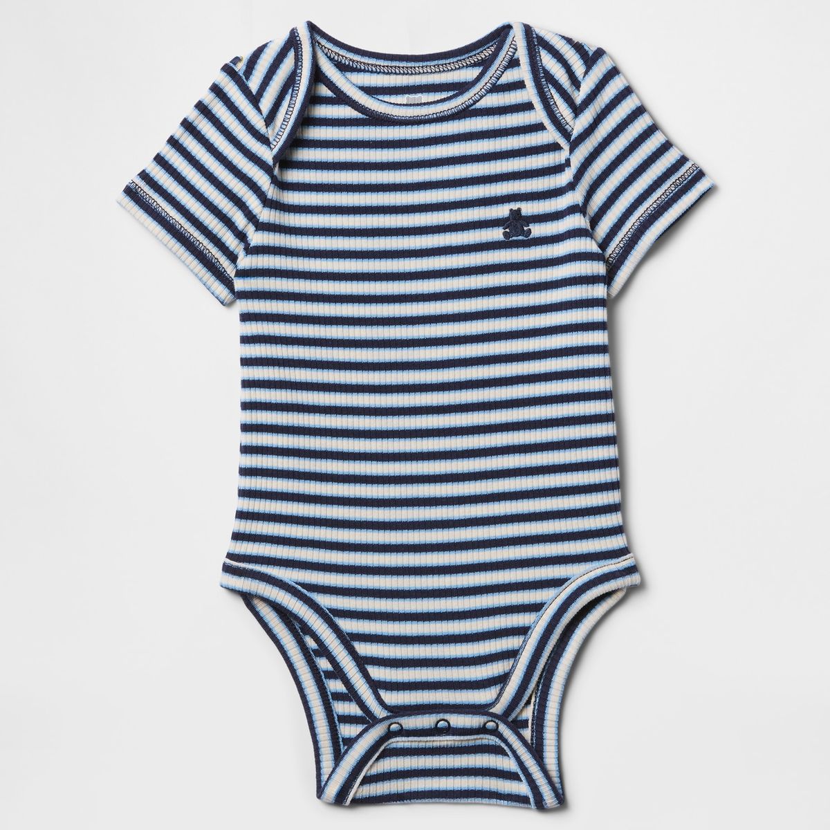 GAP - Pilucho Bebe Unisex Rib Striped Azul Gap
