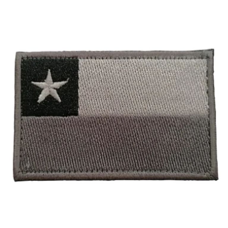 Parche Uniforme Tactico Bandera De Chile Gris TALLA UNICA