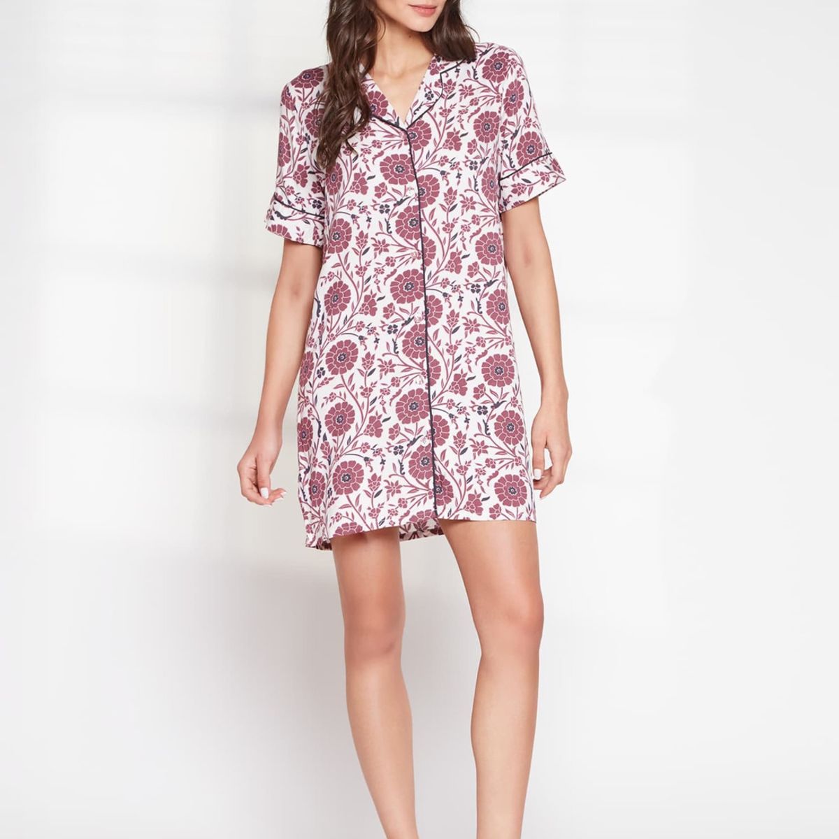 LOUNGE - Camisa De Dormir Flores Y Hojas Dreamy LOUNGE