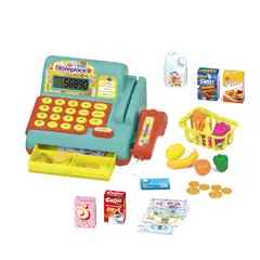 ROLEPLACE - Caja Registradora Juguete con Luz Sonido y Canasta