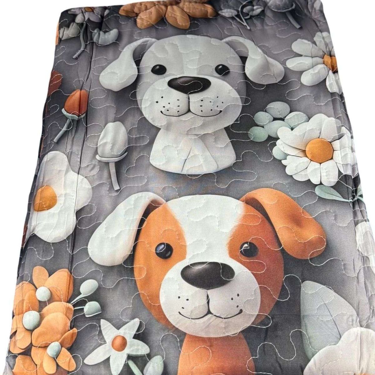 GENERICO - CUBRECAMA QUILT DE VERANO NIÑA NIÑO INFANTIL PERRO