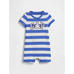 GAP - Enterito Bebe Niño Logo Raglán Azul