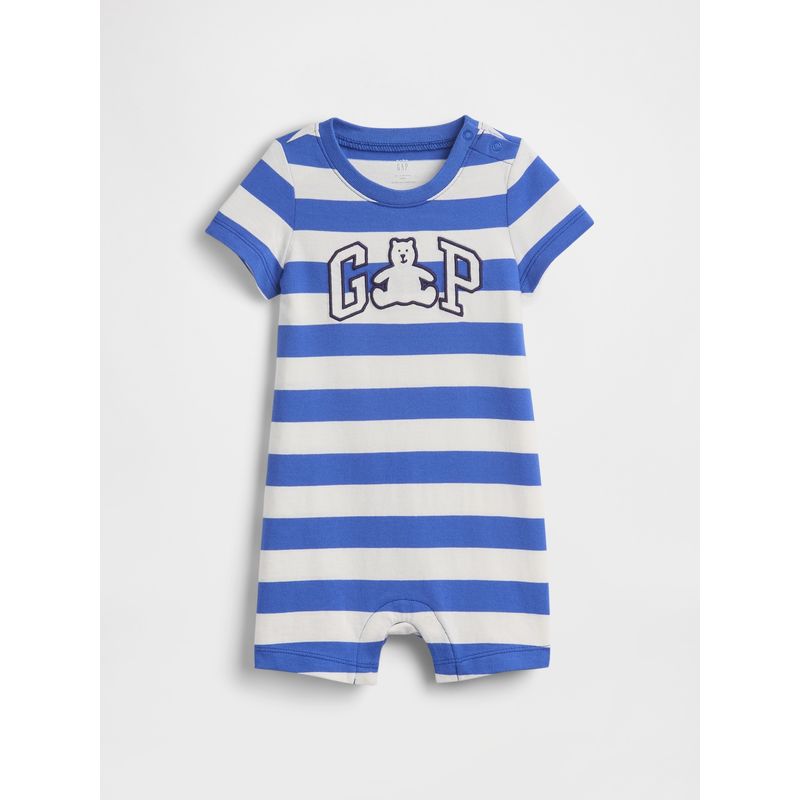 GAP - Enterito Bebe Niño Logo Raglán Azul Gap