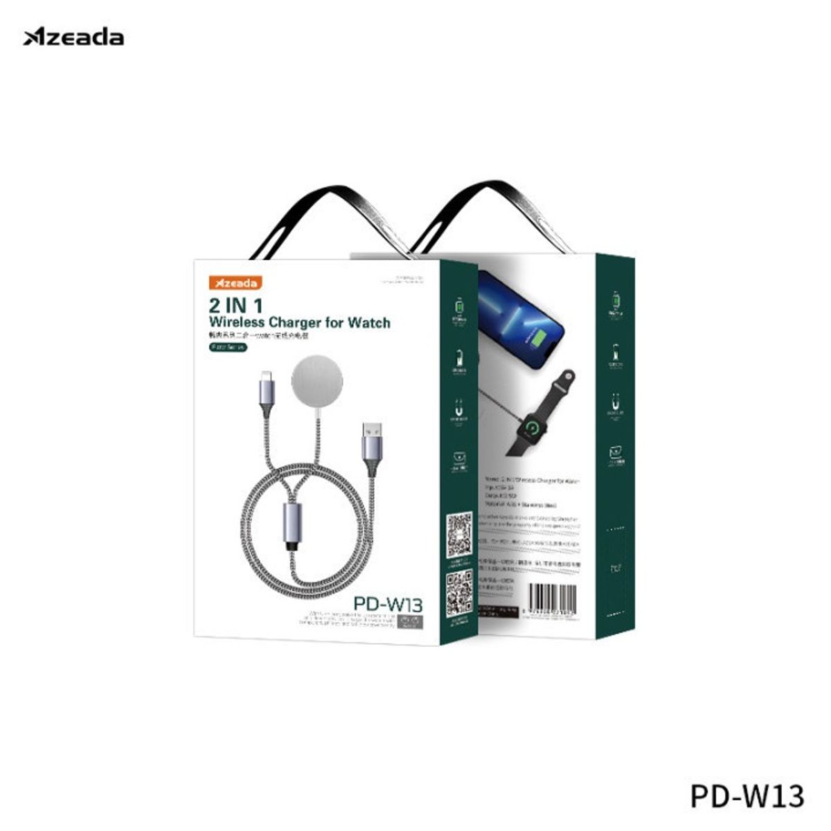 GENERICO - Cable 2 en 1 Lighting y Apple Watch PD-W13