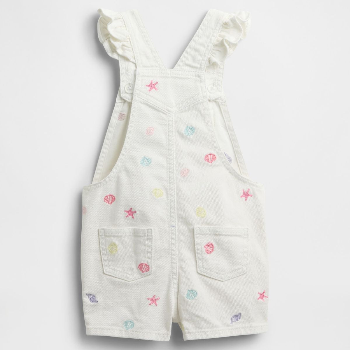 GAP - Enterito Toddler Niña Denim Short Blanco Gap