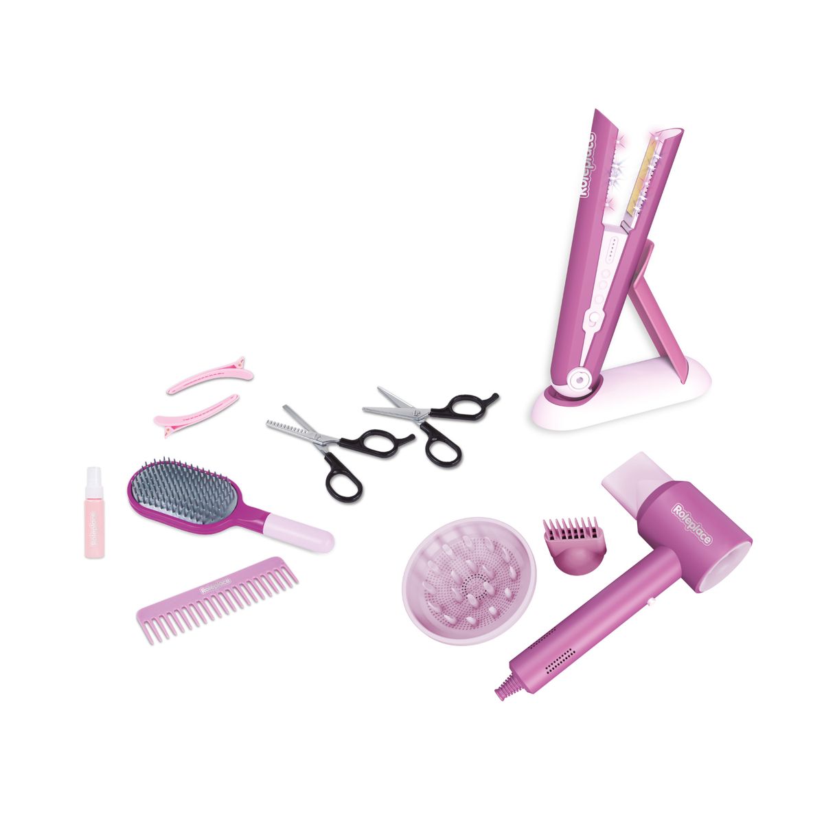 ROLEPLACE - Set de Belleza Juguete con Luz, Sonido y 13 Accesorios
