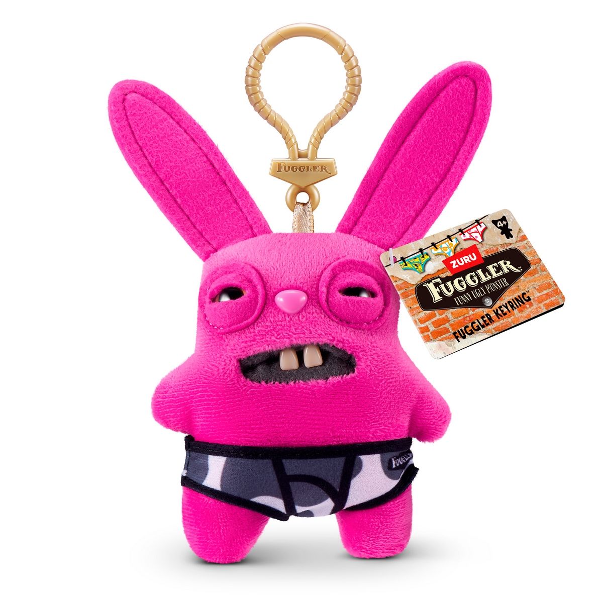 ANSALDO - PELUCHE LLAVERO FUGGLERS DE 13 CMS DE ZURU - ROSA