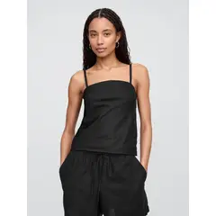 GAP - Blusa Mujer Lino Strapless V25 Negro