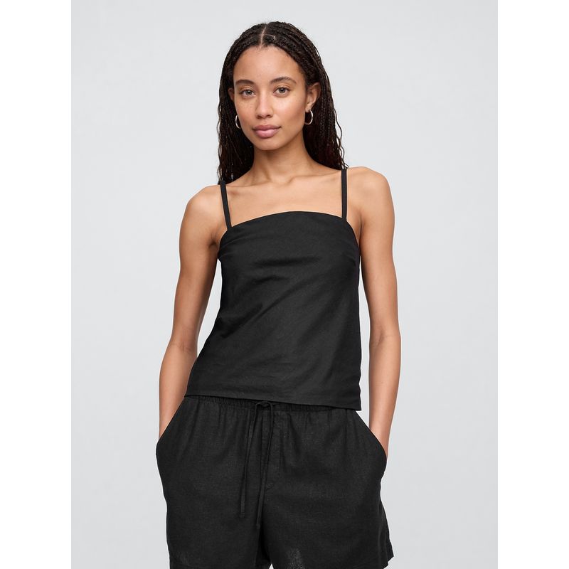 GAP - Blusa Mujer Lino Strapless V25 Negro Gap
