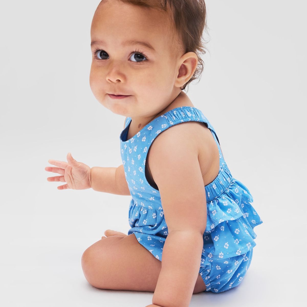 GAP - Enterito Bebe Niña Woven Azul Gap