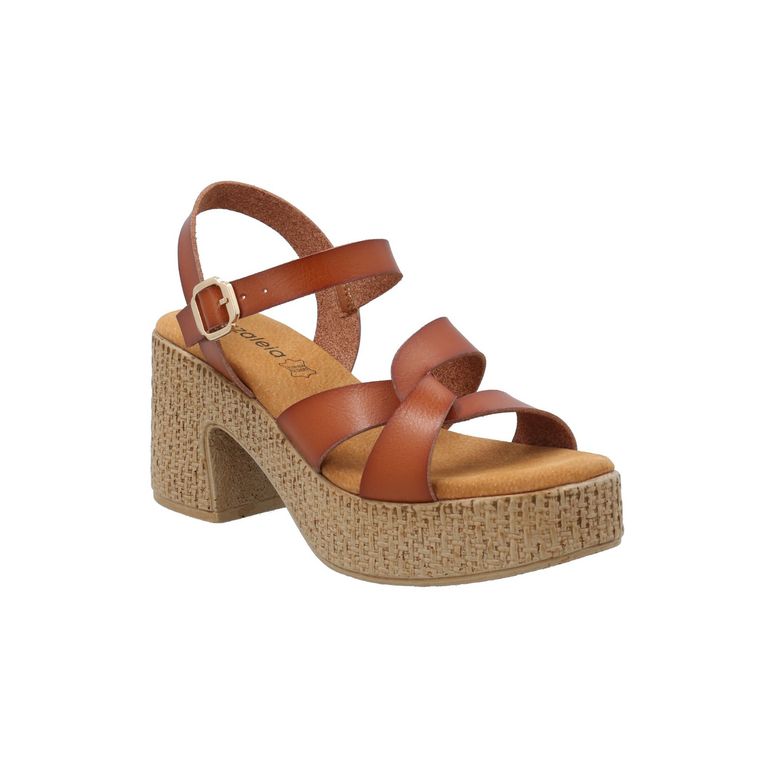 Sandalia Mujer Julia Cognac