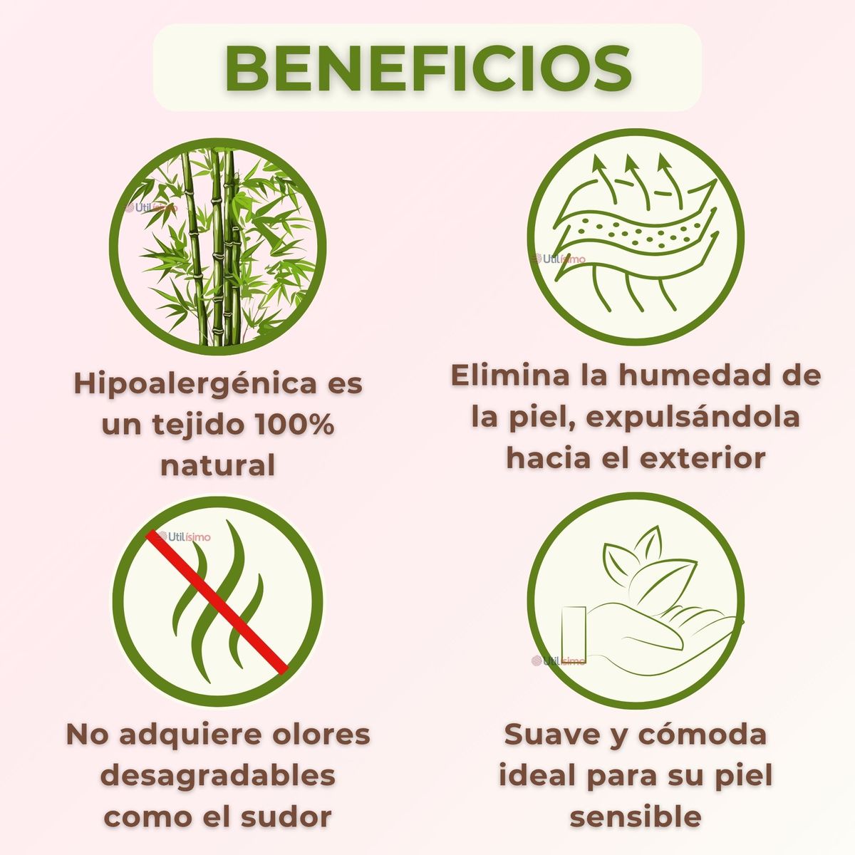 UTILISIMO - Camiseta Niña Juvenil Primera Capa Bambú Invierno Cuello Beatle Polera