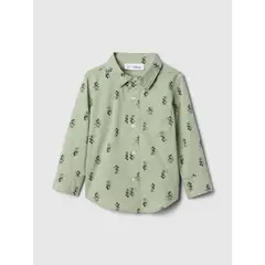 GAP - Camisa Toddler Niño Mickey Mouse Manga Larga Verde