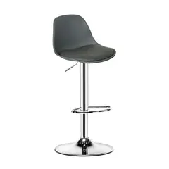 GLOBAL LATIN GROUP - Silla Piso bar Eame de Altura Regulable con Respaldo - Gris