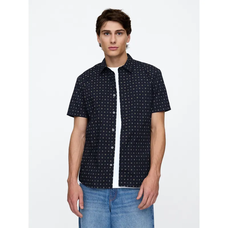 GAP - Camisa Hombre Popelina Manga Corta Azul marino Gap
