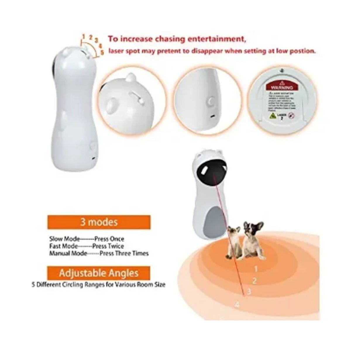 GENERICO - Juguete Láser Para Gatos Puntero Láser Automático Jugue