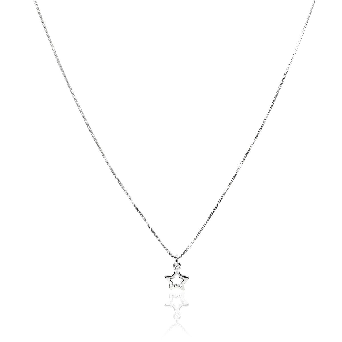 COGGIOLA - Collar Estrella Calada Mini Plata Fina 925