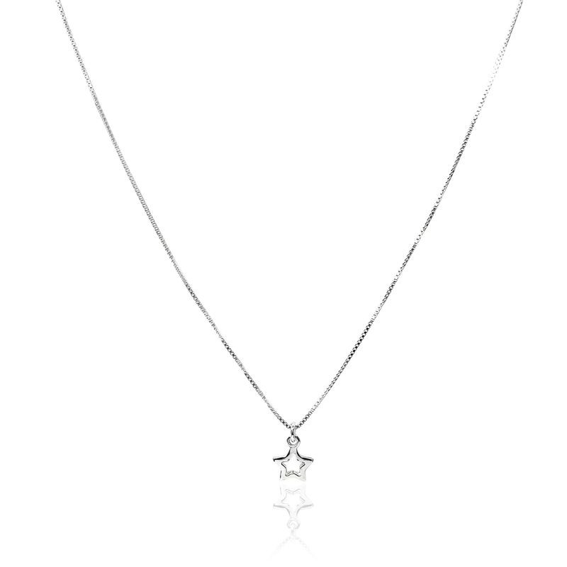 ANDREA COGGIOLA JOYAS - Collar Estrella Calada Mini Plata Fina 925