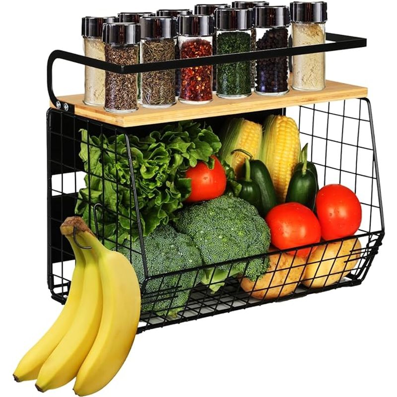 WAKESHOME - Estante magnético para refrigerador almacenamiento de despensa