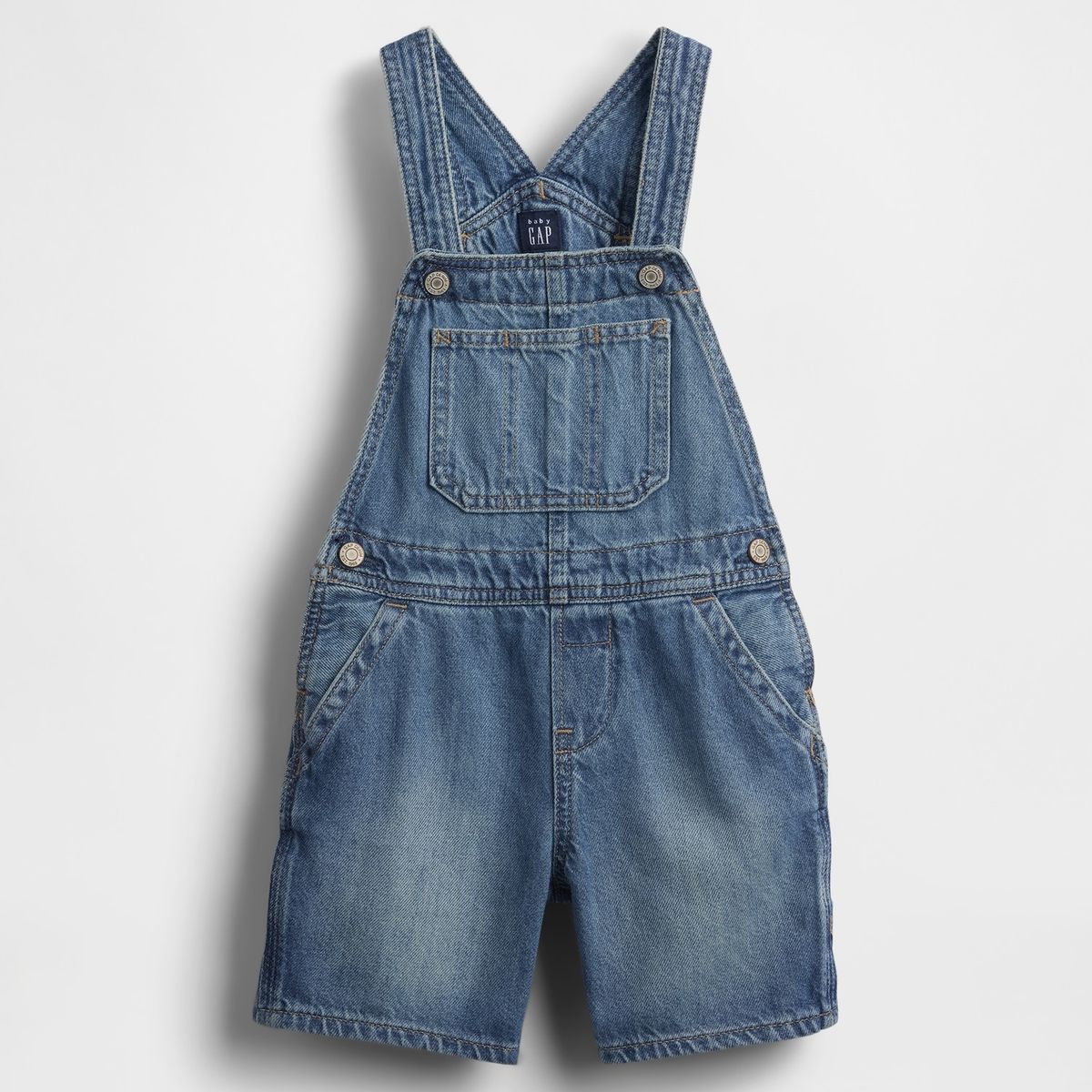 GAP - Jardinera Toddler Niño Short Denim Azul Gap