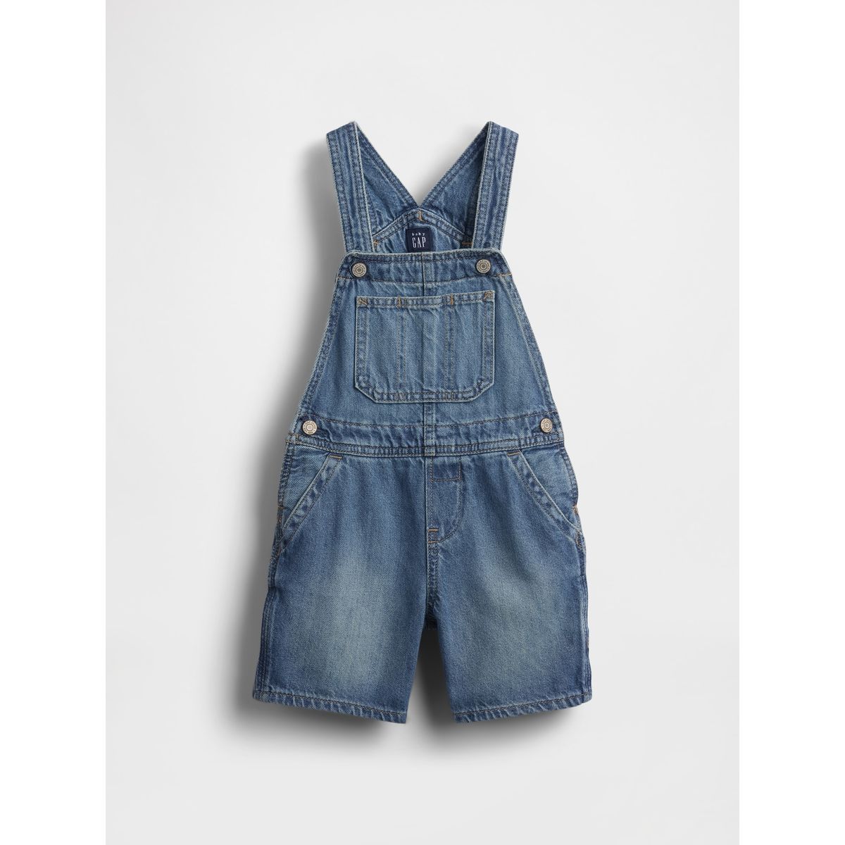 GAP - Jardinera Toddler Niño Short Denim Azul Gap