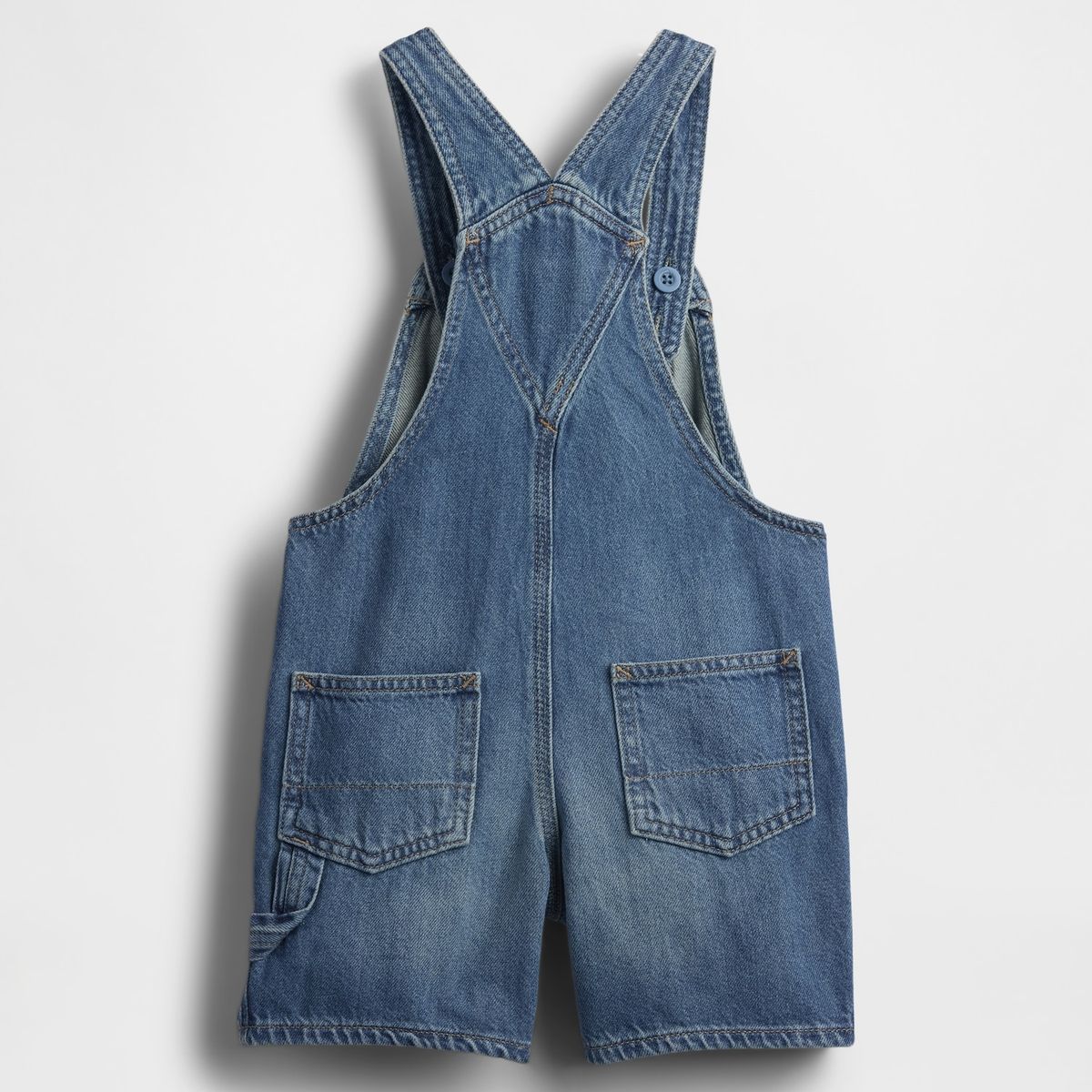 GAP - Jardinera Toddler Niño Short Denim Azul Gap