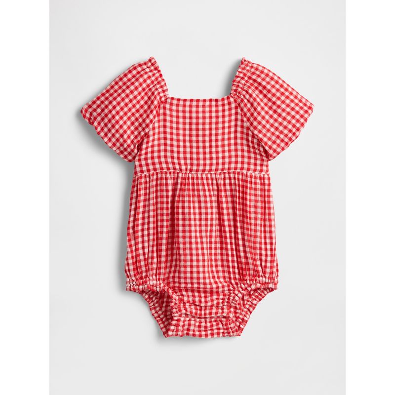 GAP - Enterito Bebe Niña Manga Ruffle Rojo Gap