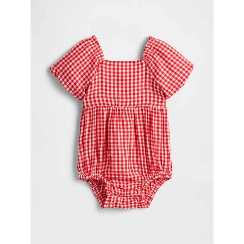 GAP - Enterito Bebe Niña Manga Ruffle Rojo Gap