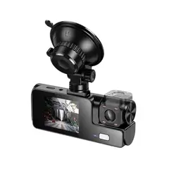HOCO - Cámara Auto DI60 World Negro – Dash Cam 3 pantallas, Full HD, Parking