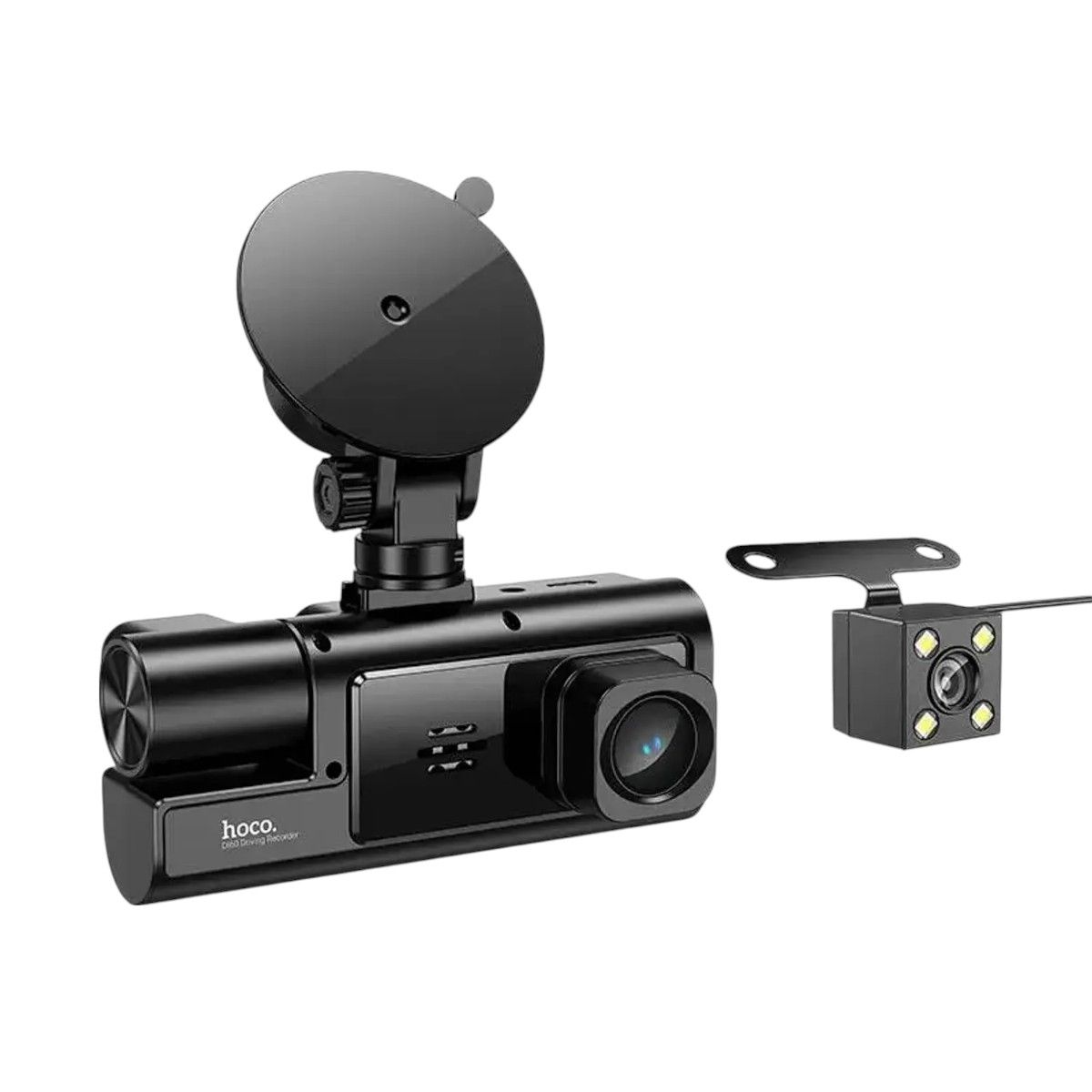 HOCO - Cámara Auto Hoco DI60 World Negro – Dash Cam 3 pantallas, Full HD, Parking