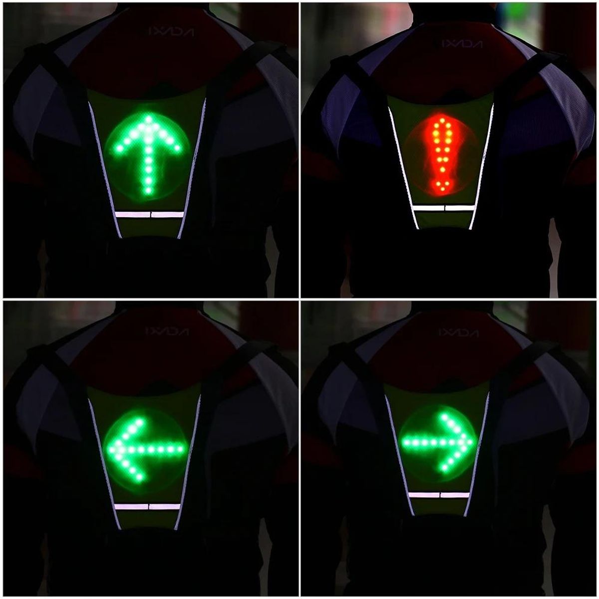 GENERICO - Chaleco LED Reflectante Señalización Ciclismo Control Remoto