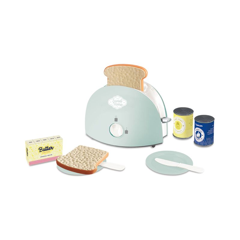 SWEET HOME - Tostadora Juguete con Tostadas Saltarinas y 10 Accesorios